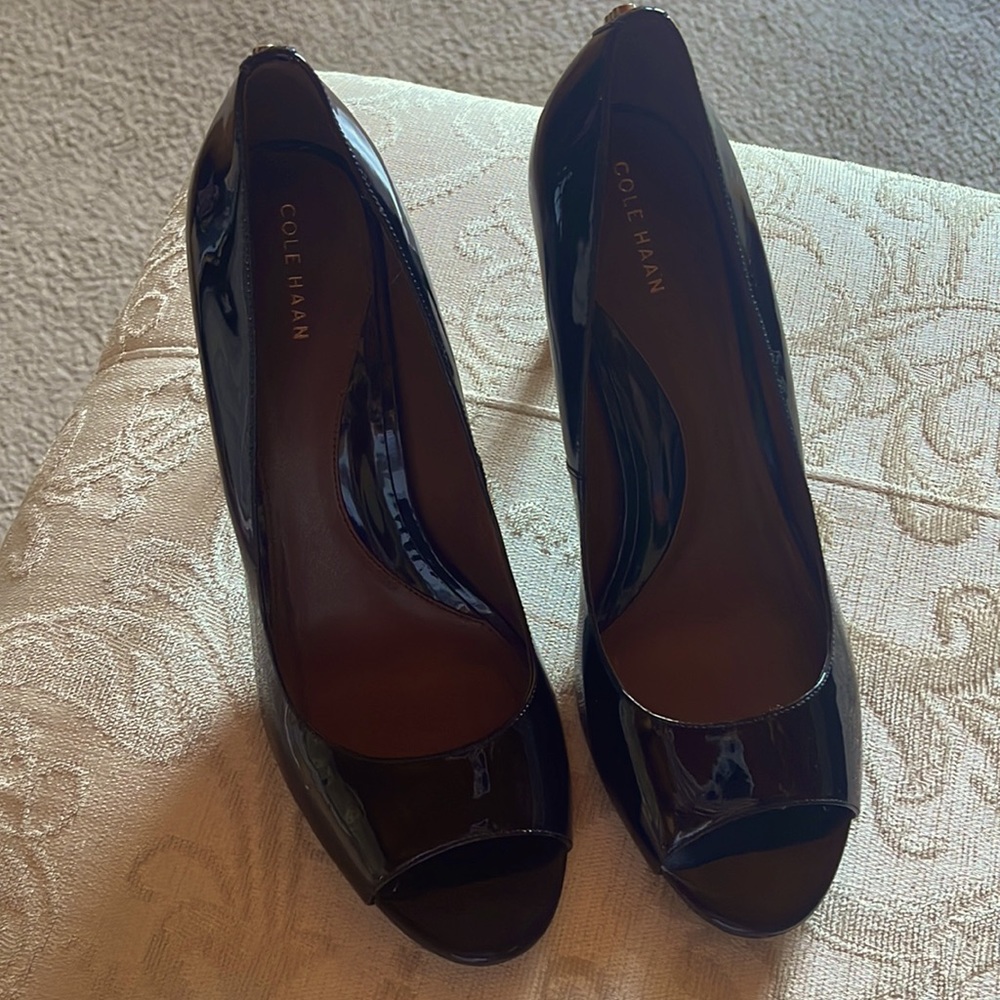 Cole Haan peep toe heels